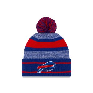 Buffalo Bills Team Stripes Pom Knit Hat