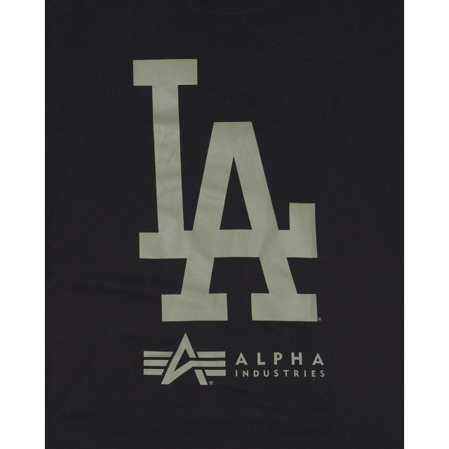 Alpha Industries X Los Angeles Dodgers Black T-Shirt - Image 3