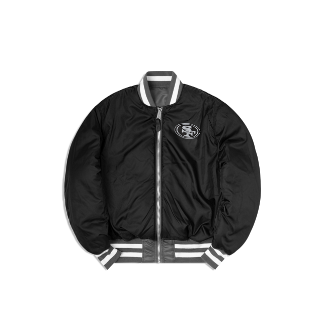 Alpha Industries X San Francisco 49ers Gray MA-1 Bomber Jacket - Image 6
