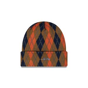 New Era Cap Argyle Check Walnut Cuff Knit Hat