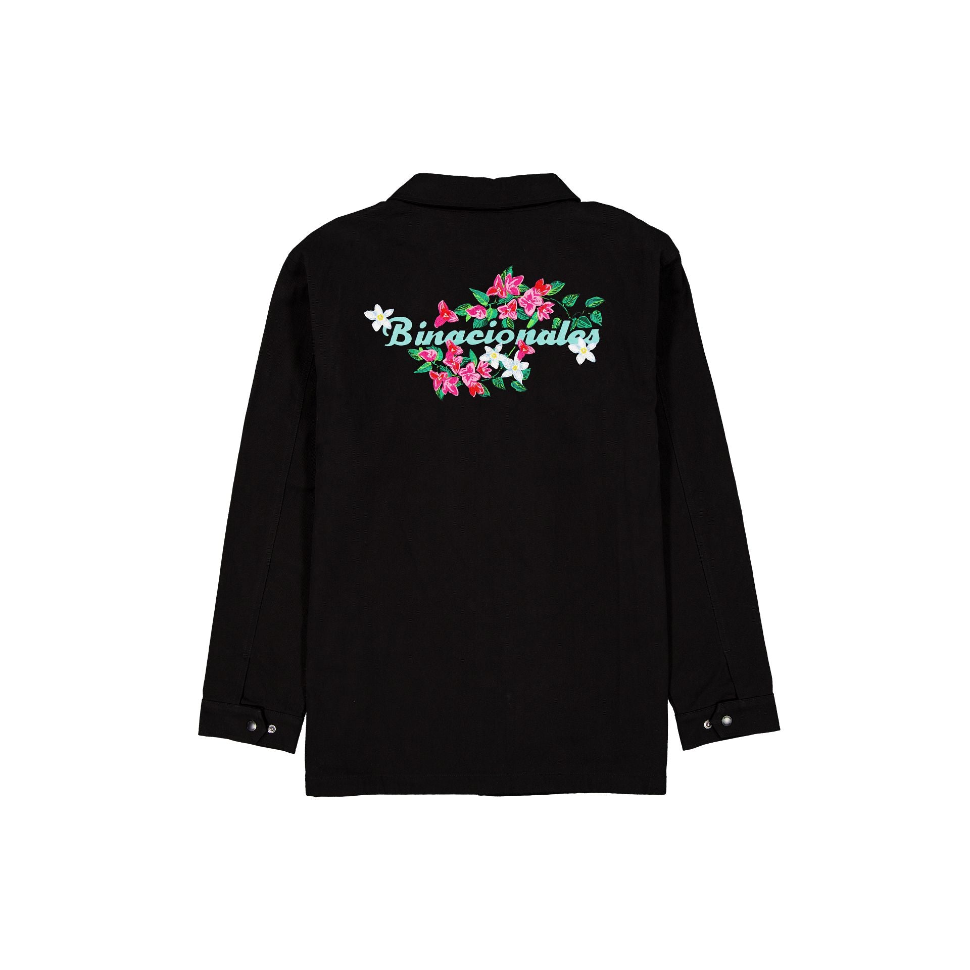 Tecolotes de los Dos Laredos Black Floral Jacket - Image 2