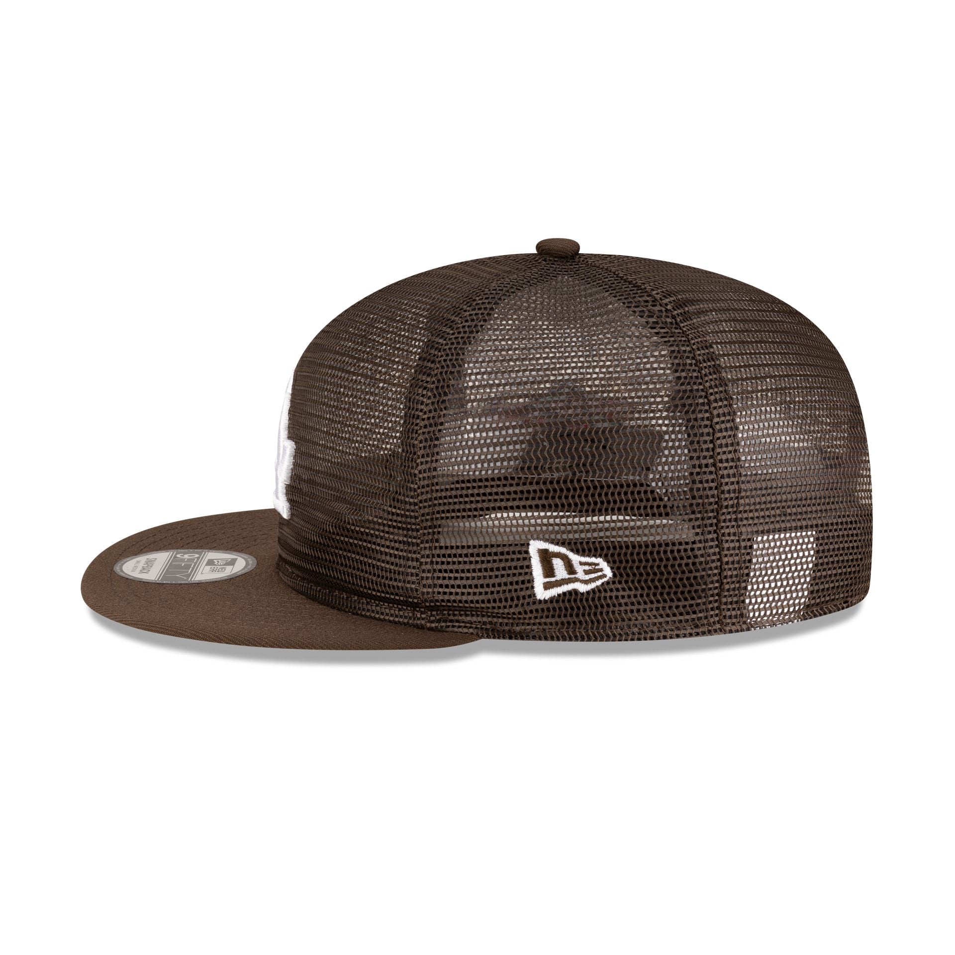 Los Angeles Dodgers Chocolate Mesh 9FIFTY Snapback Hat - Image 5