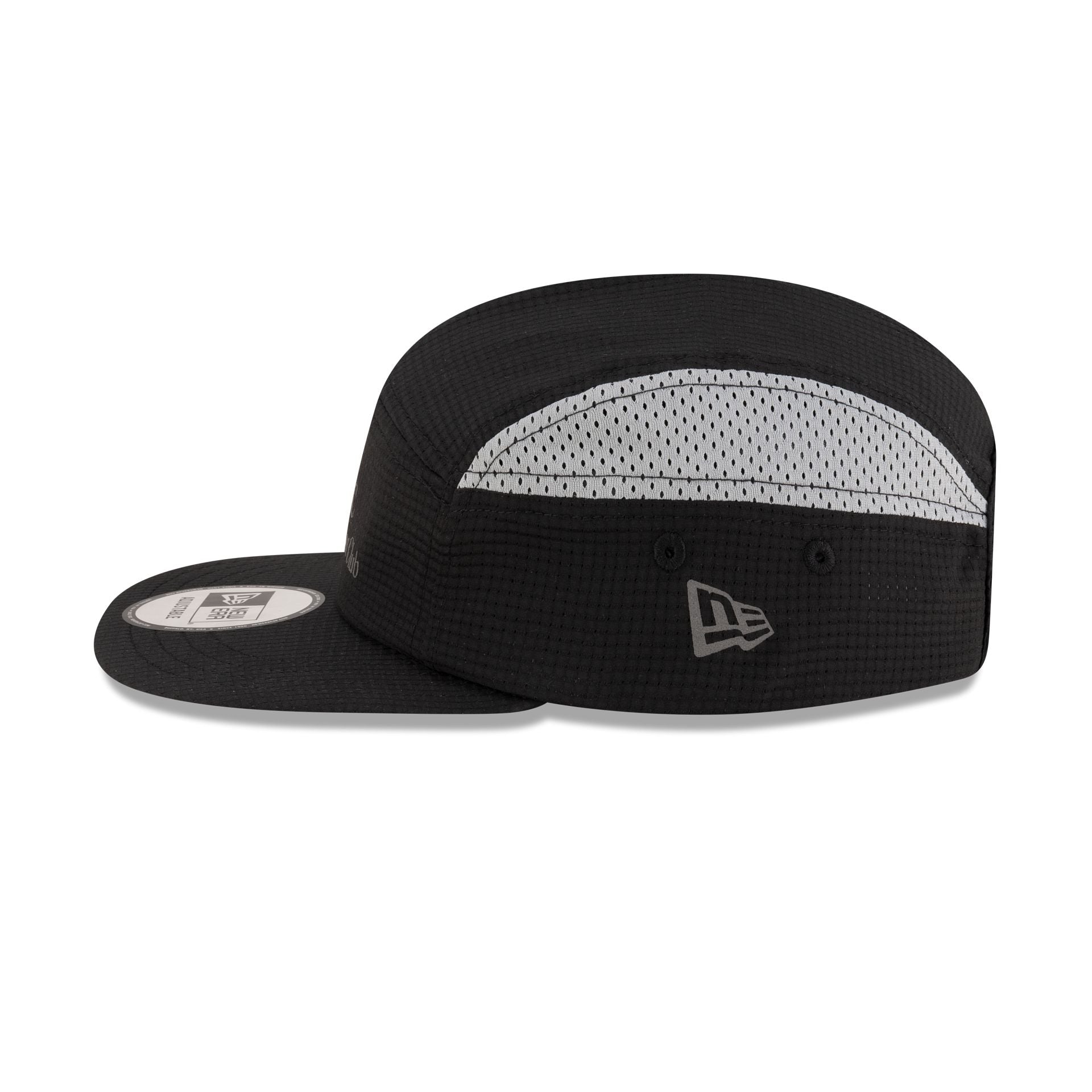New Era Cap Run Club Black Camper Strapback Hat - Image 4