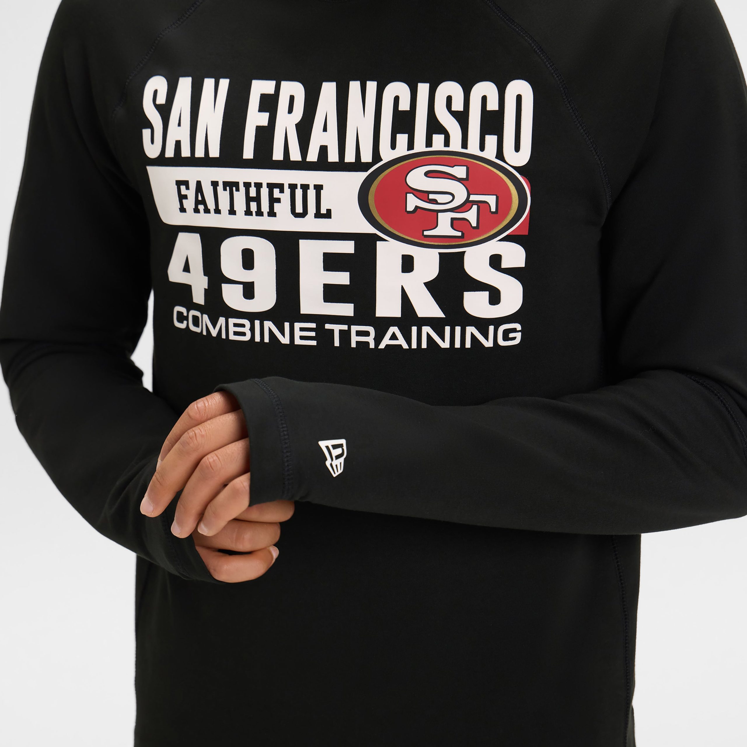 San Francisco 49ers 2025 Functional Fandom Black Balaclava Hoodie - Image 5