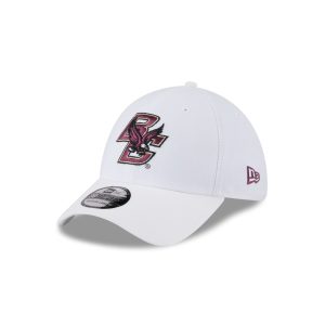 Boston College Eagles Optic White 39THIRTY Stretch Fit Hat