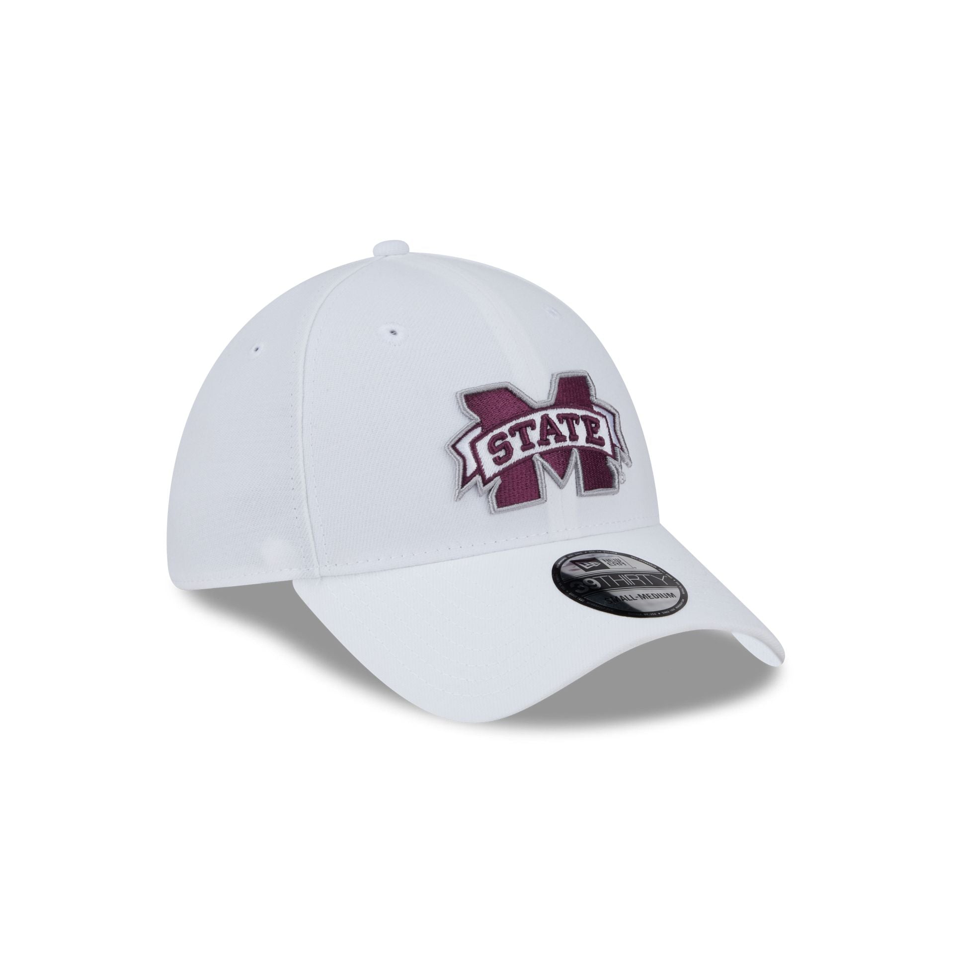 Mississippi State Bulldogs Optic White 39THIRTY Stretch Fit Hat - Image 3