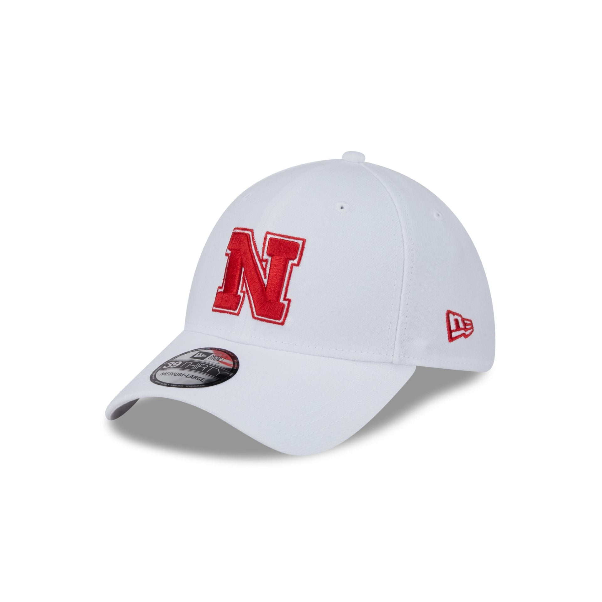 Nebraska Cornhuskers Optic White 39THIRTY Stretch Fit Hat