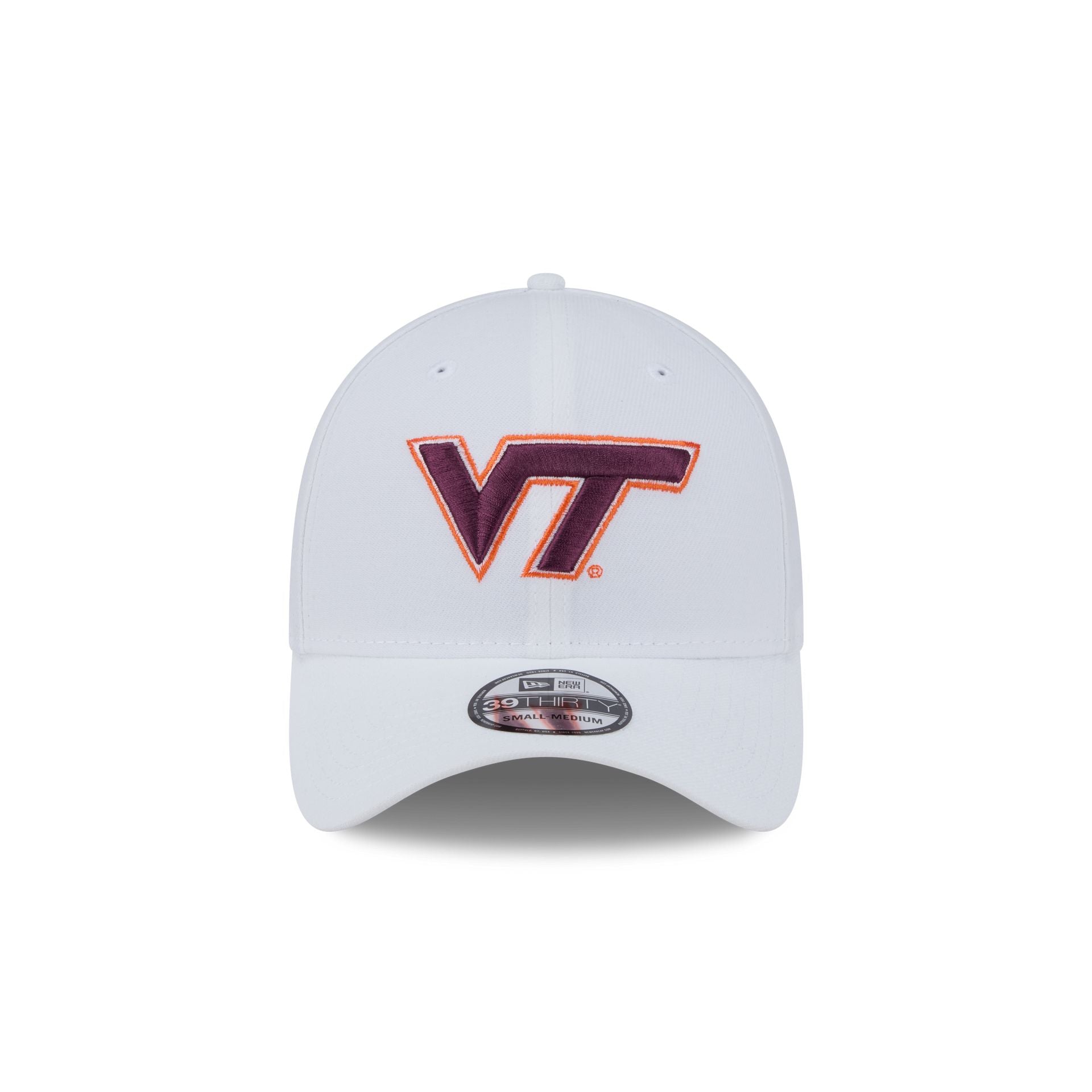 Virginia Tech Hokies Optic White 39THIRTY Stretch Fit Hat - Image 2