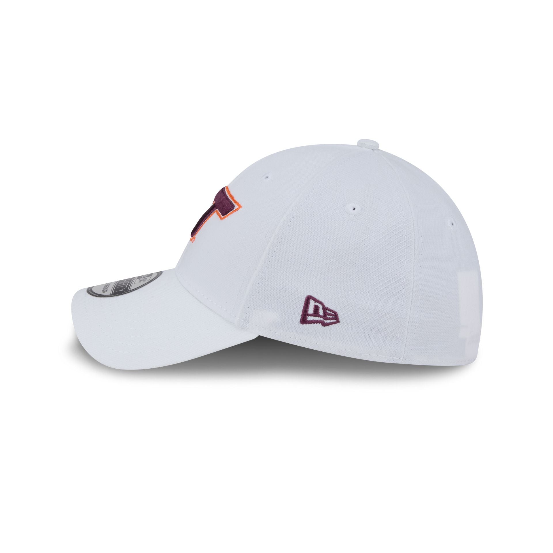 Virginia Tech Hokies Optic White 39THIRTY Stretch Fit Hat - Image 4
