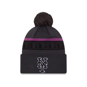 New York Mets City Connect Pom Knit Hat