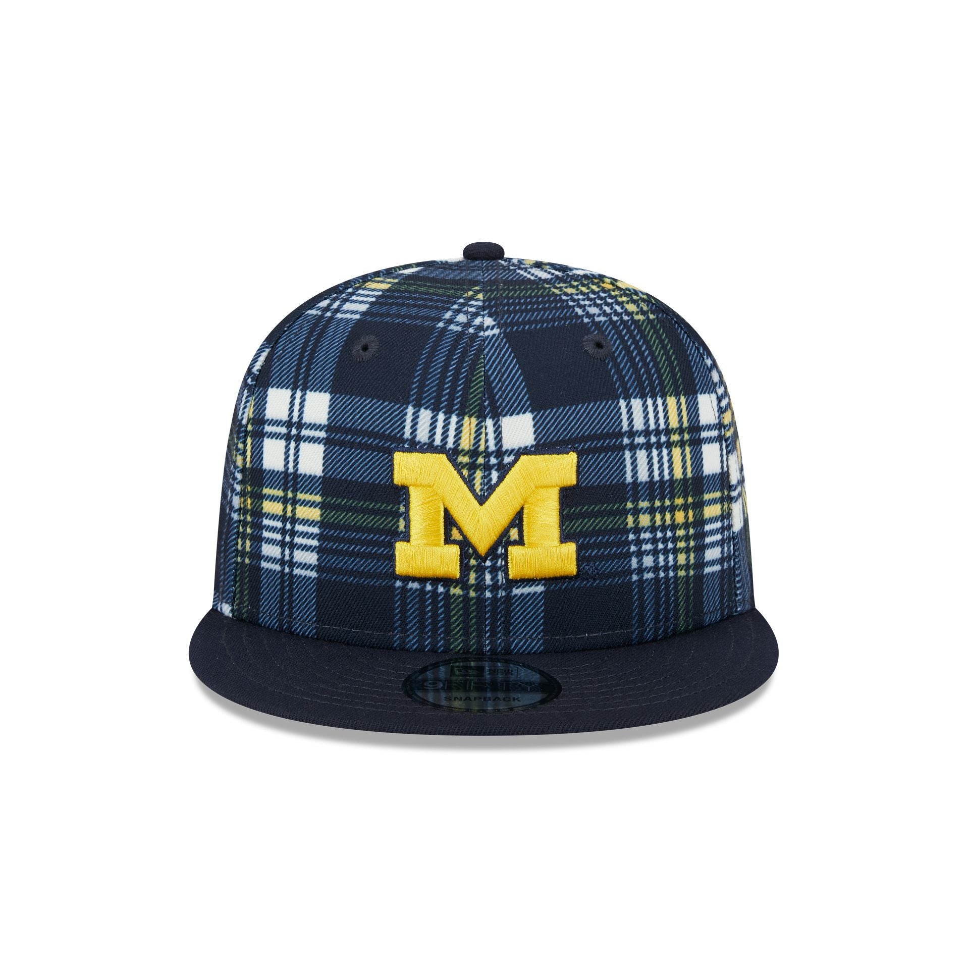 Michigan Wolverines Plaid 9FIFTY Snapback Hat - Image 2
