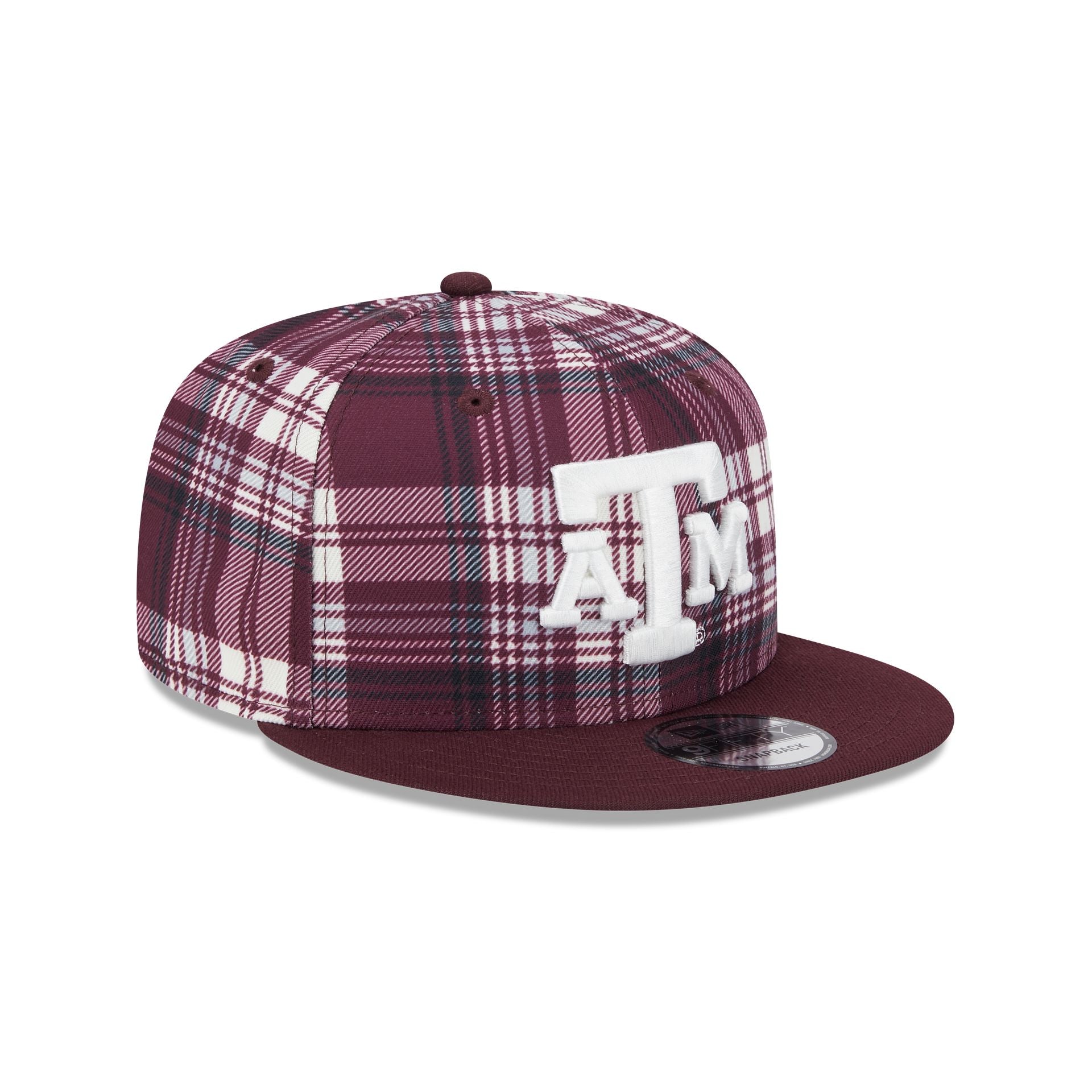 Texas A&M Aggies Plaid 9FIFTY Snapback Hat - Image 3