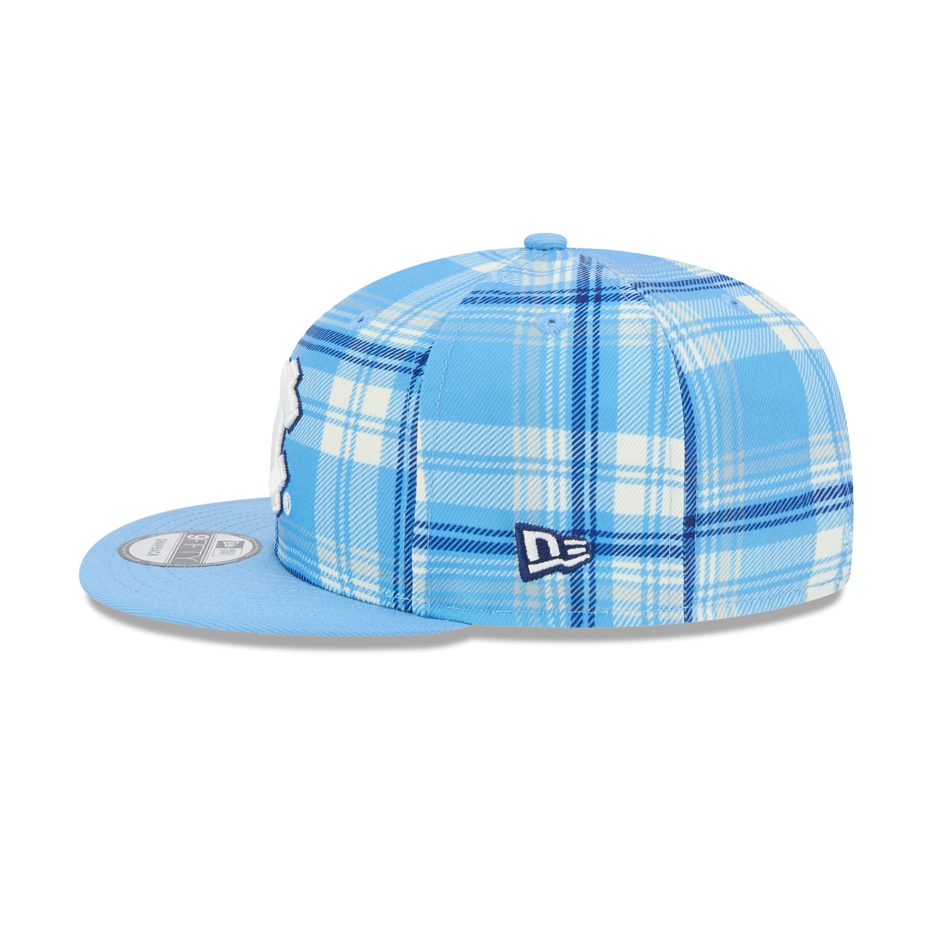 North Carolina University Tar Heels Plaid 9FIFTY Snapback Hat - Image 4