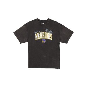 Golden State Warriors Women's Oversized Washed Black T-Shirt