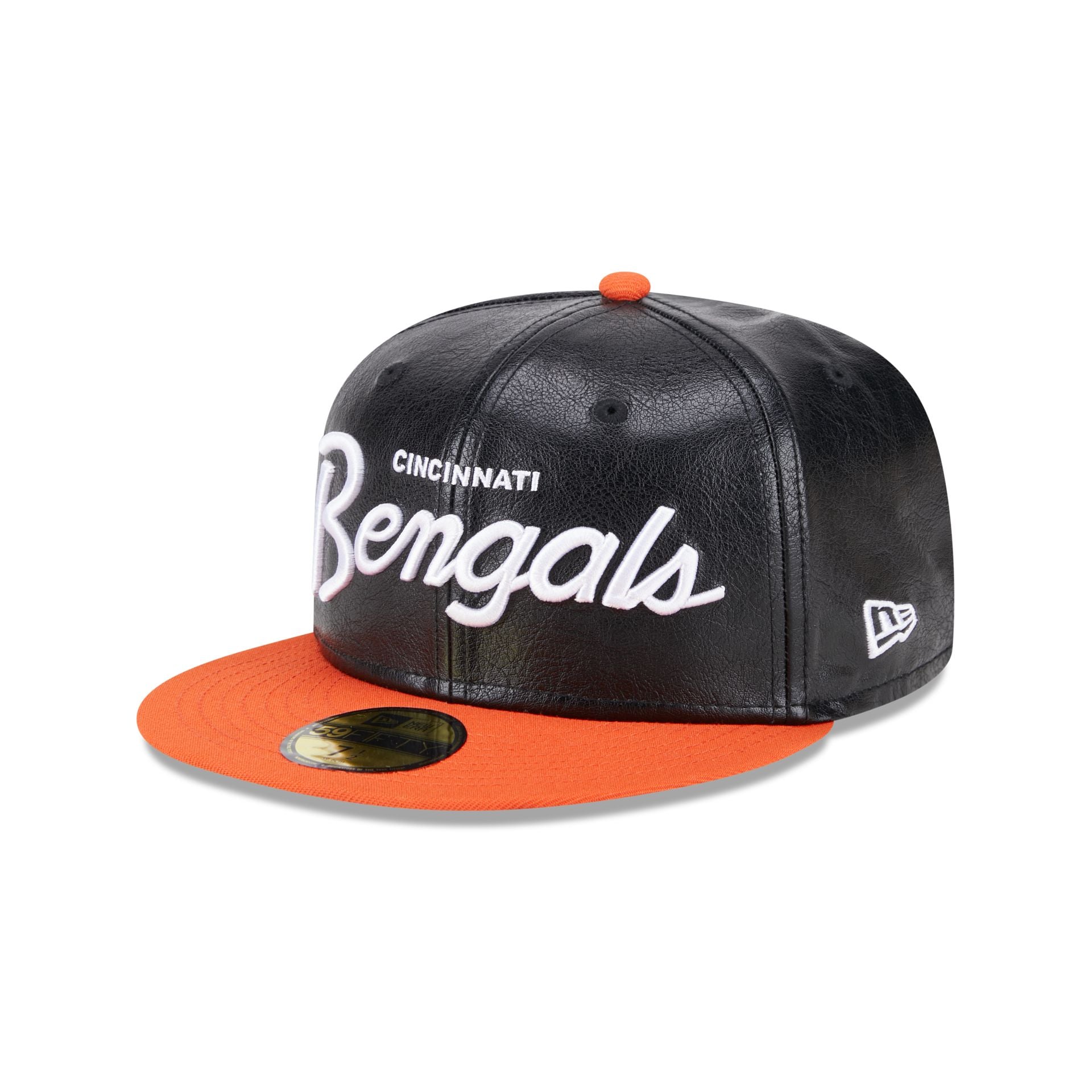 Cincinnati Bengals Faux Leather Crown 59FIFTY Fitted Hat