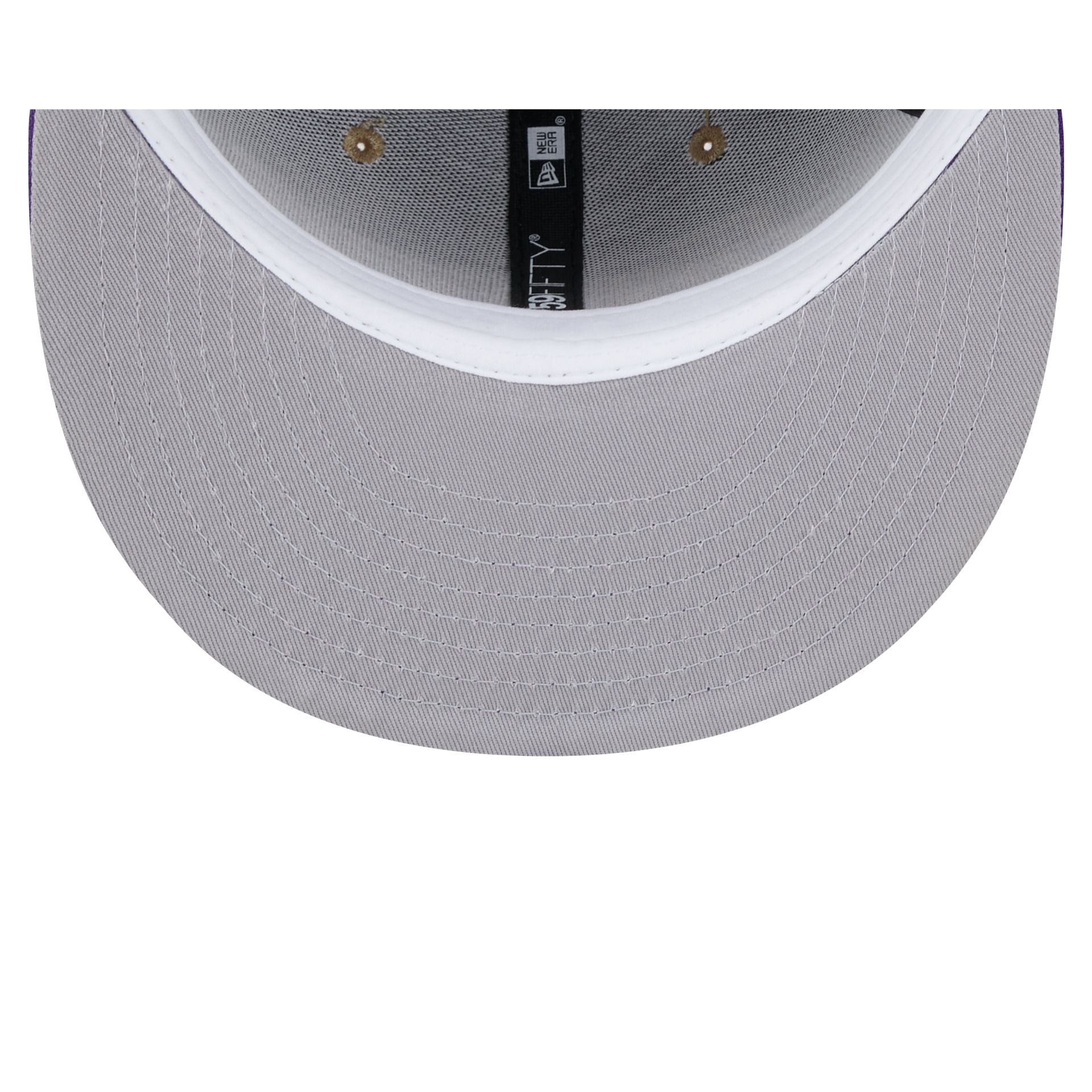 Los Angeles Lakers Classic 8-Bit Wordmark 59FIFTY Fitted Hat - Image 7