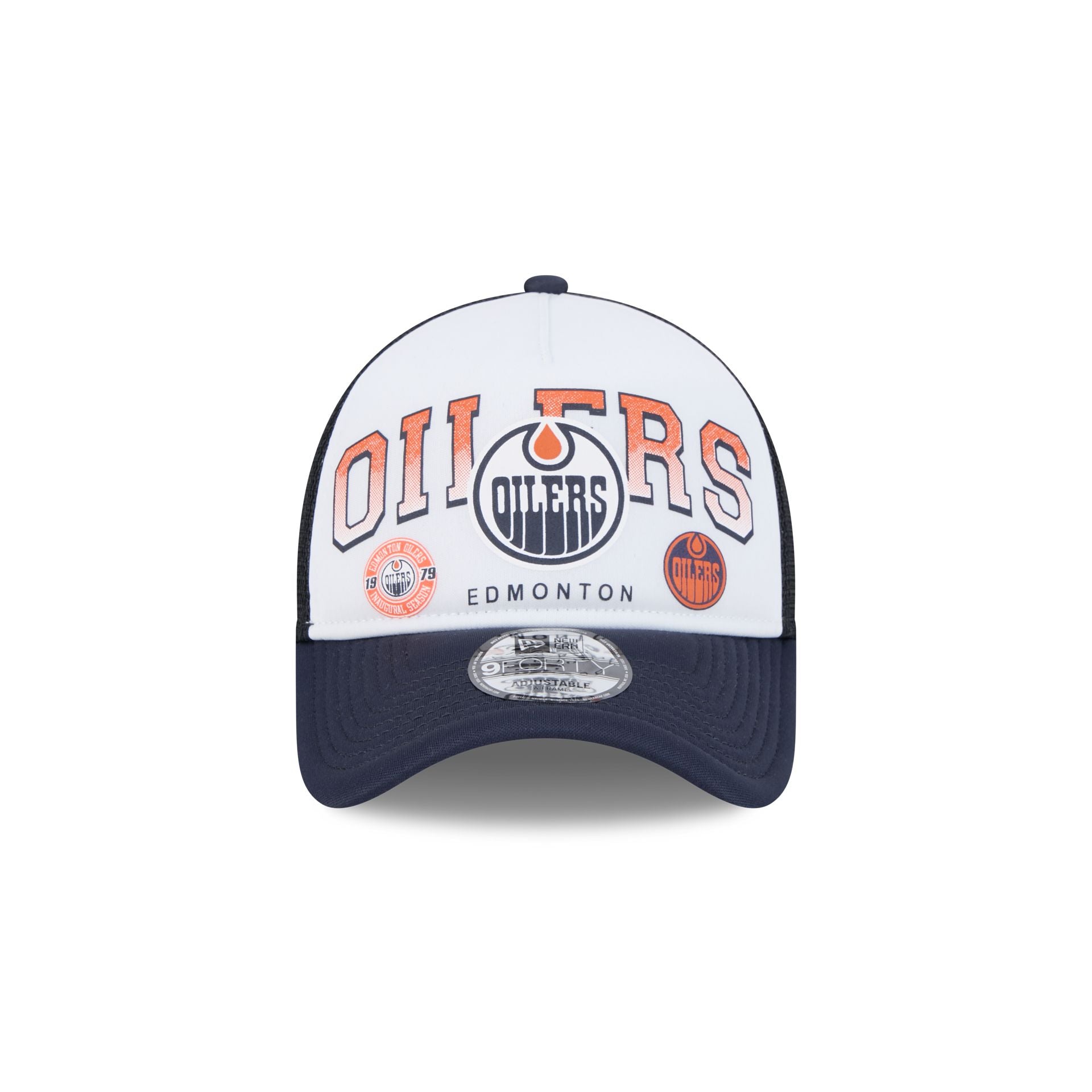 Edmonton Oilers Sport Classics 9FORTY A-Frame Trucker Hat - Image 2