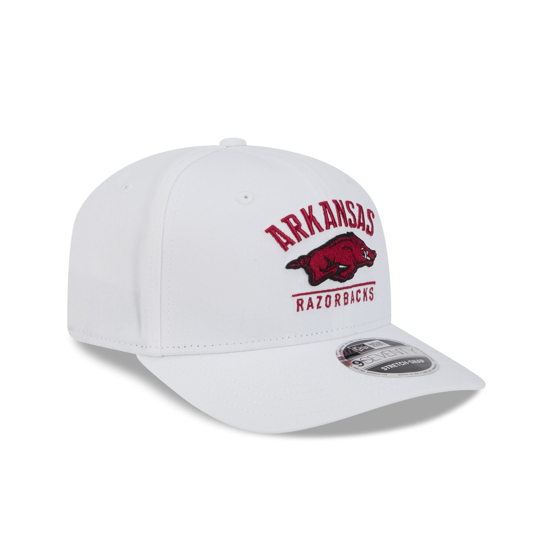 Arkansas Razorbacks Optic White 9SEVENTY Stretch-Snap Hat - Image 3