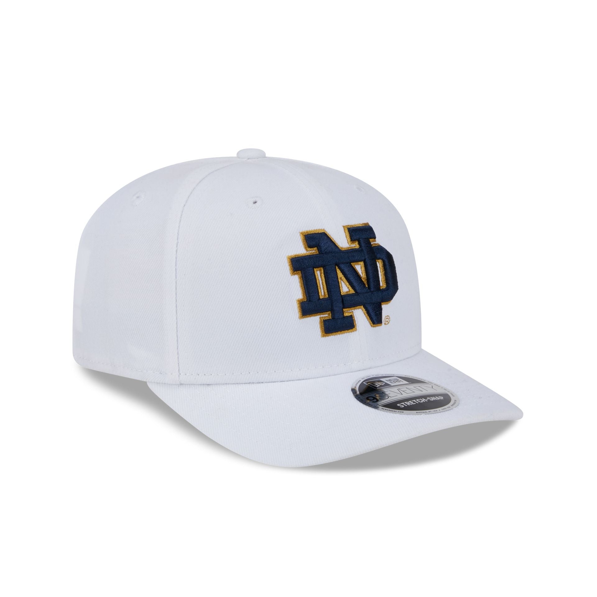 Notre Dame Fighting Irish White 9SEVENTY Stretch-Snap Hat - Image 3