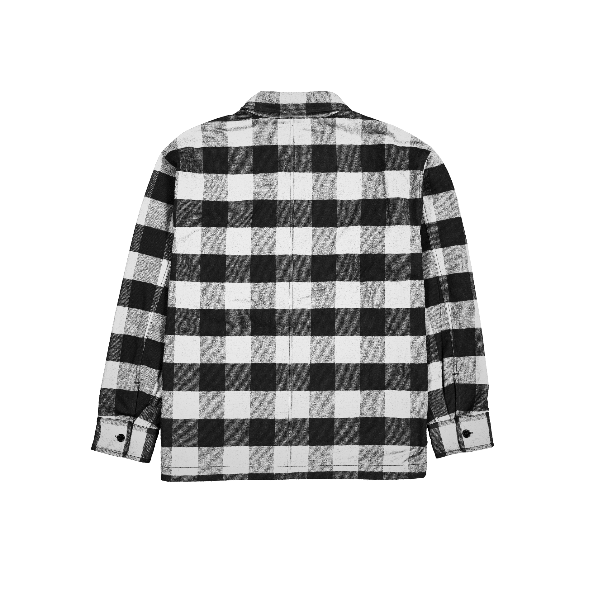 Lumber Plaid College White Shirt Jacket - Image 3