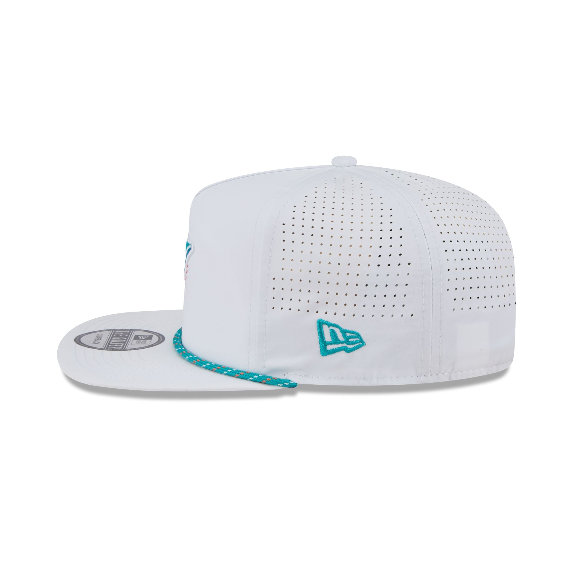 Miami Dolphins Optic White Performance Rope Golfer Hat - Image 4