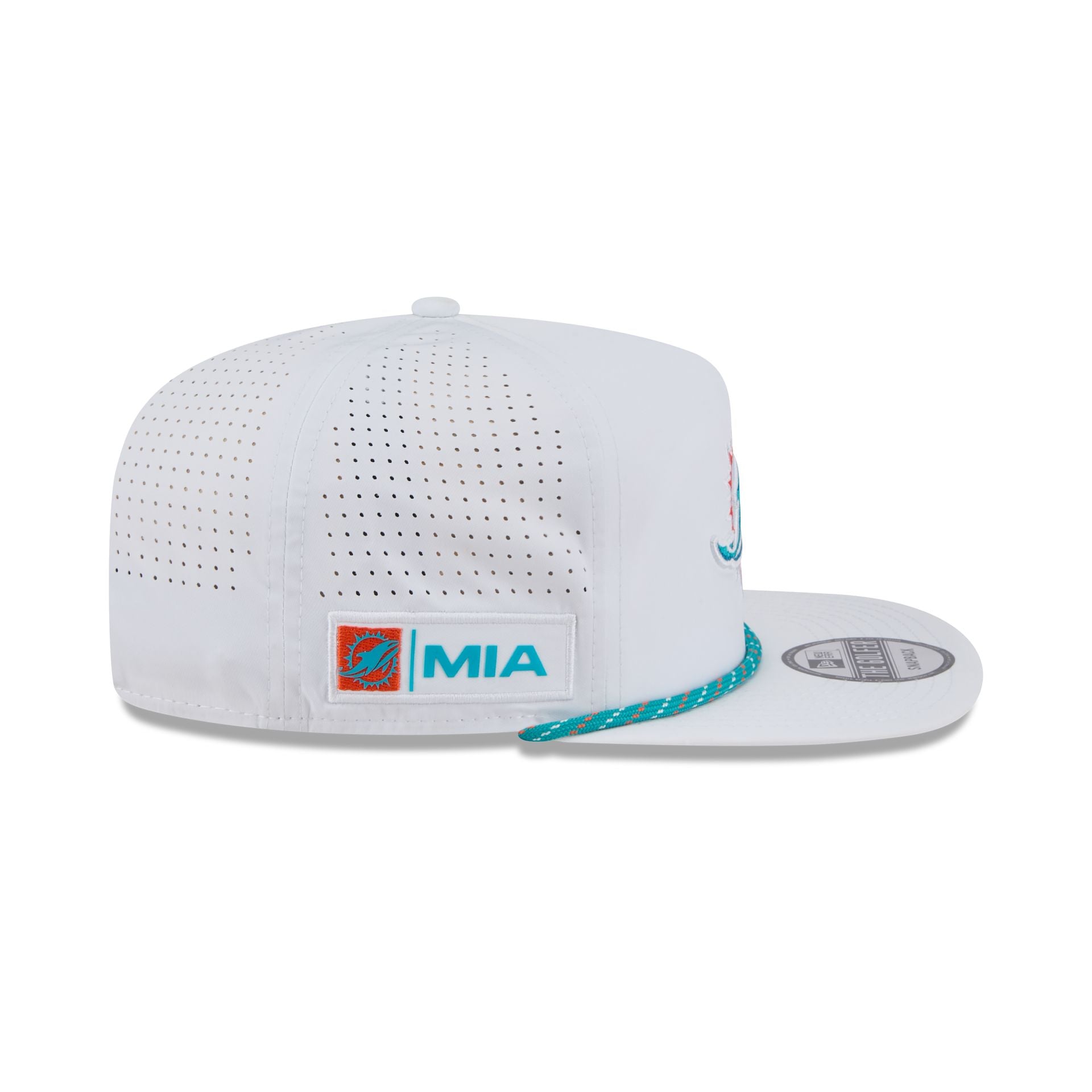 Miami Dolphins Optic White Performance Rope Golfer Hat - Image 5