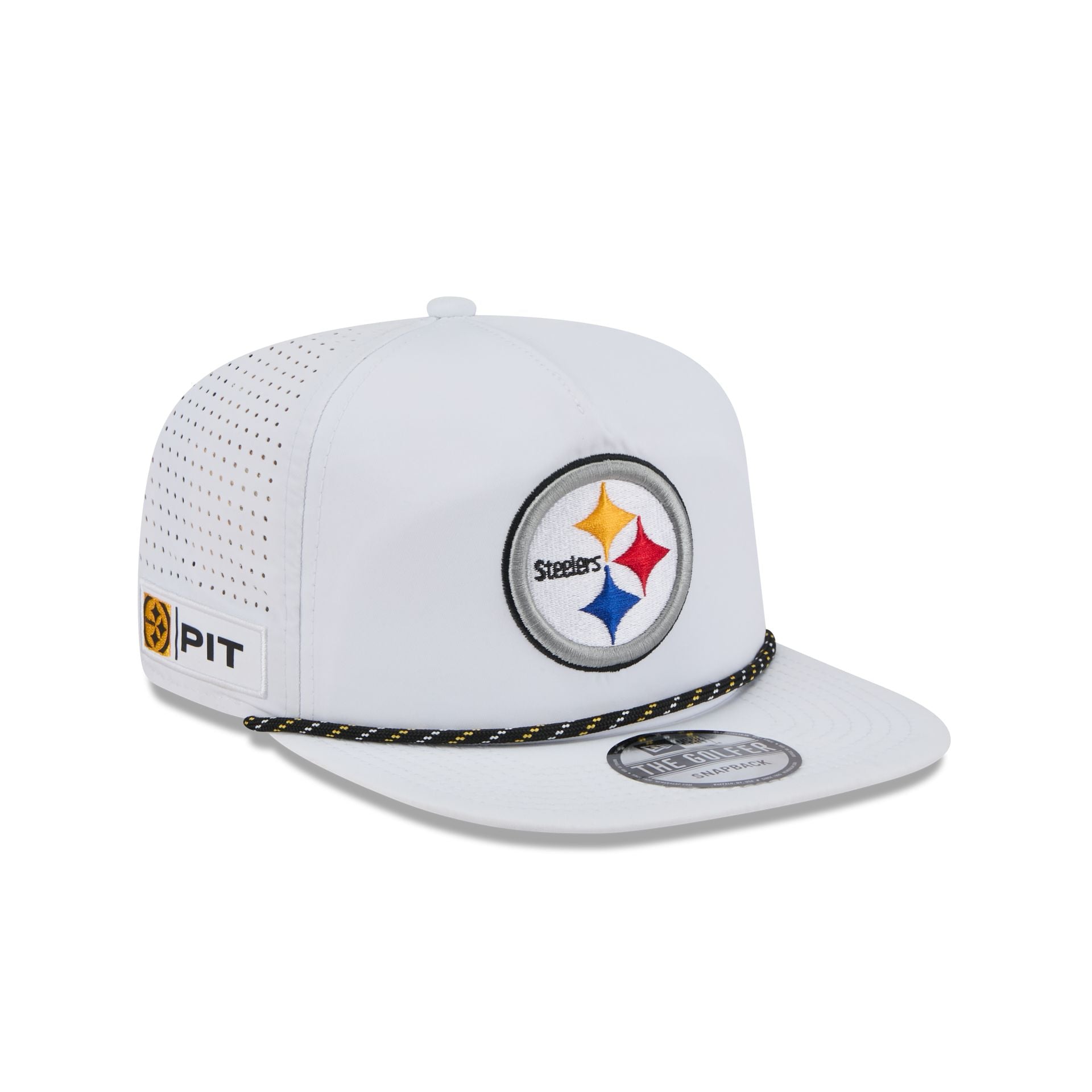 Pittsburgh Steelers Optic White Performance Rope Golfer Hat - Image 3