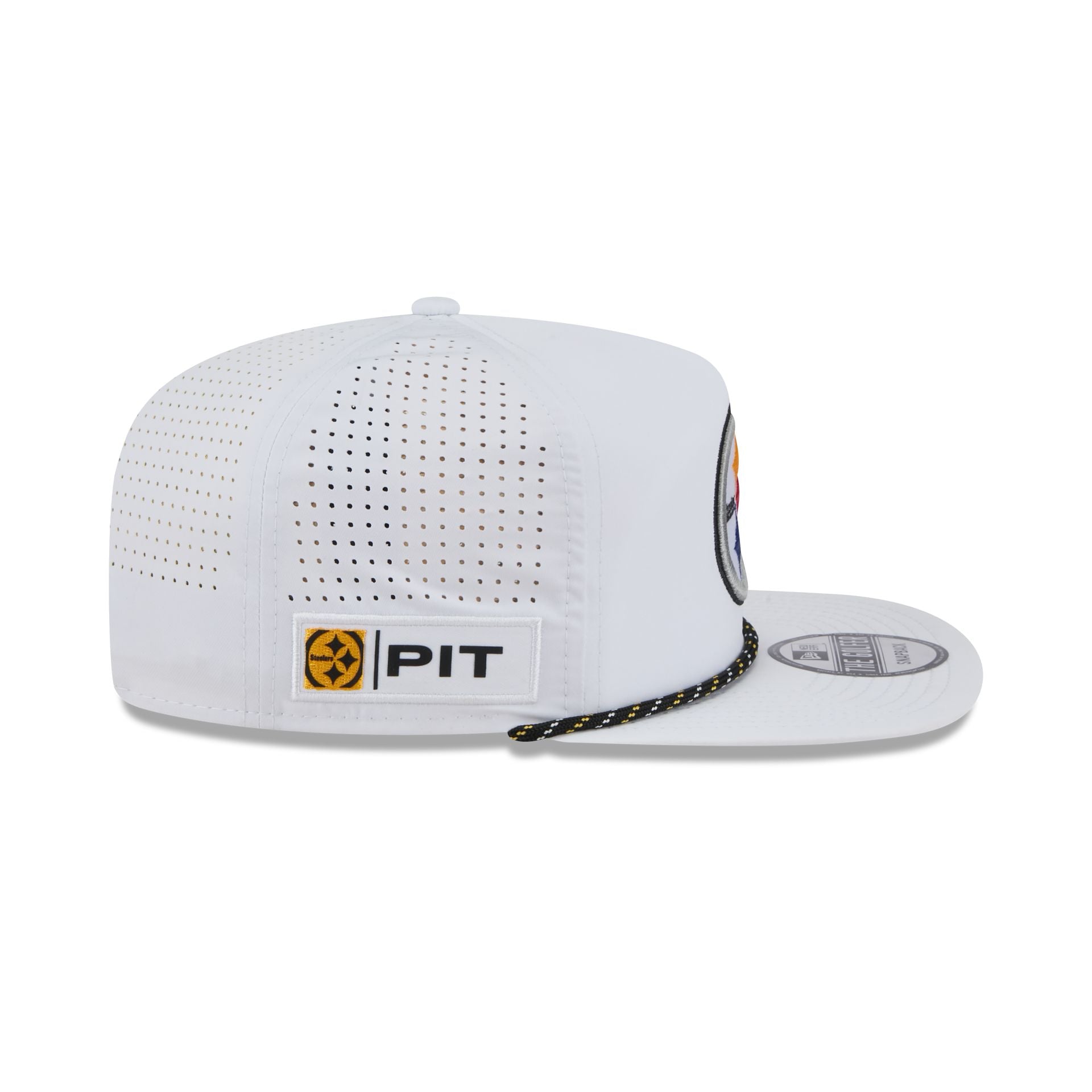 Pittsburgh Steelers Optic White Performance Rope Golfer Hat - Image 5