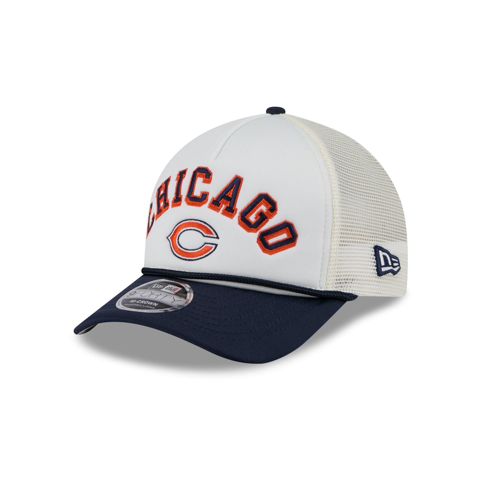 Chicago Bears Chrome Arch 9FORTY M-Crown A-Frame Trucker Hat