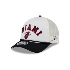Miami Heat Chrome Arch 9FORTY M-Crown A-Frame Trucker Hat