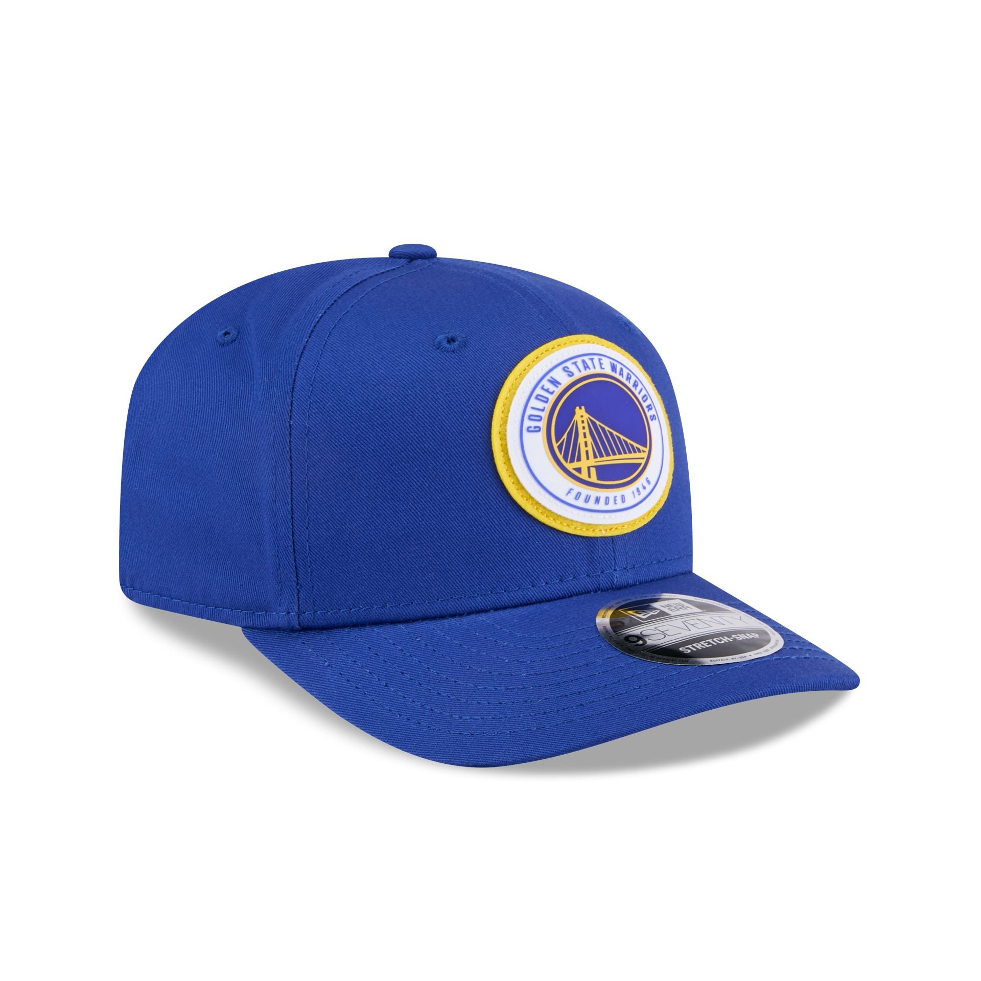 Golden State Warriors Circle Patch 9SEVENTY Stretch-Snap Hat - Image 3