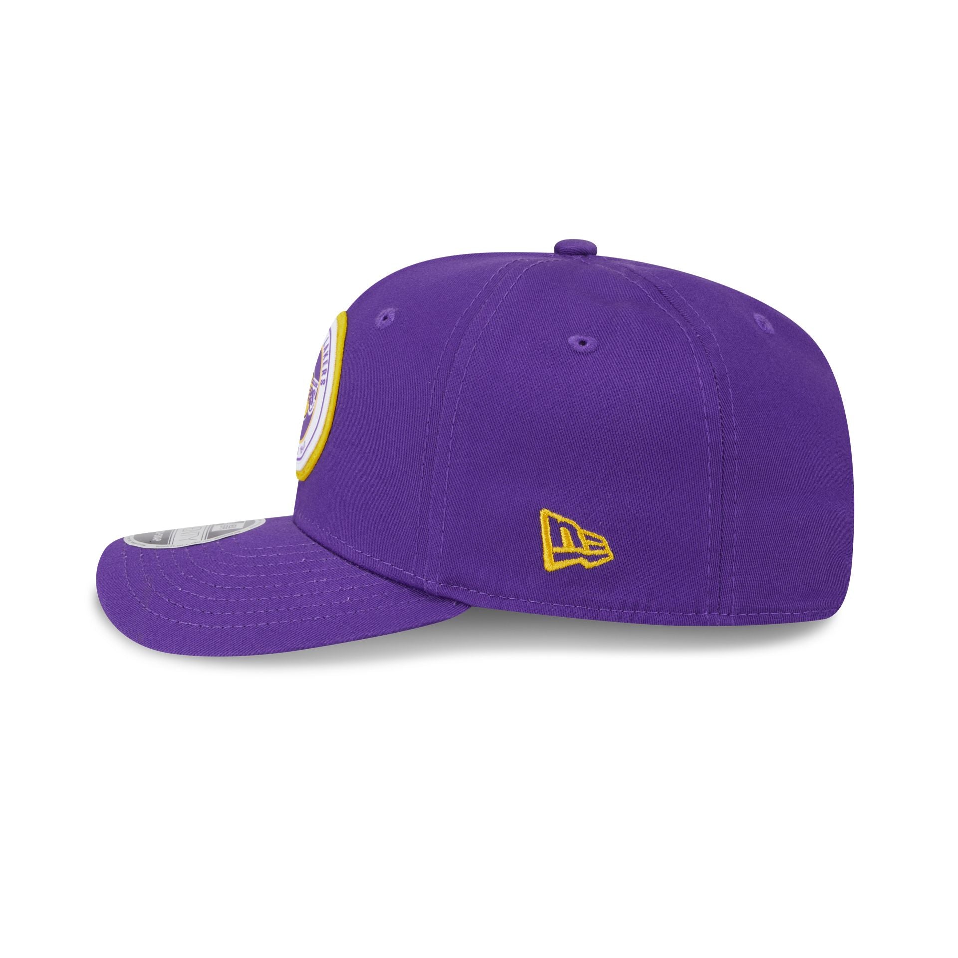 Los Angeles Lakers Circle Patch 9SEVENTY Stretch-Snap Hat - Image 4