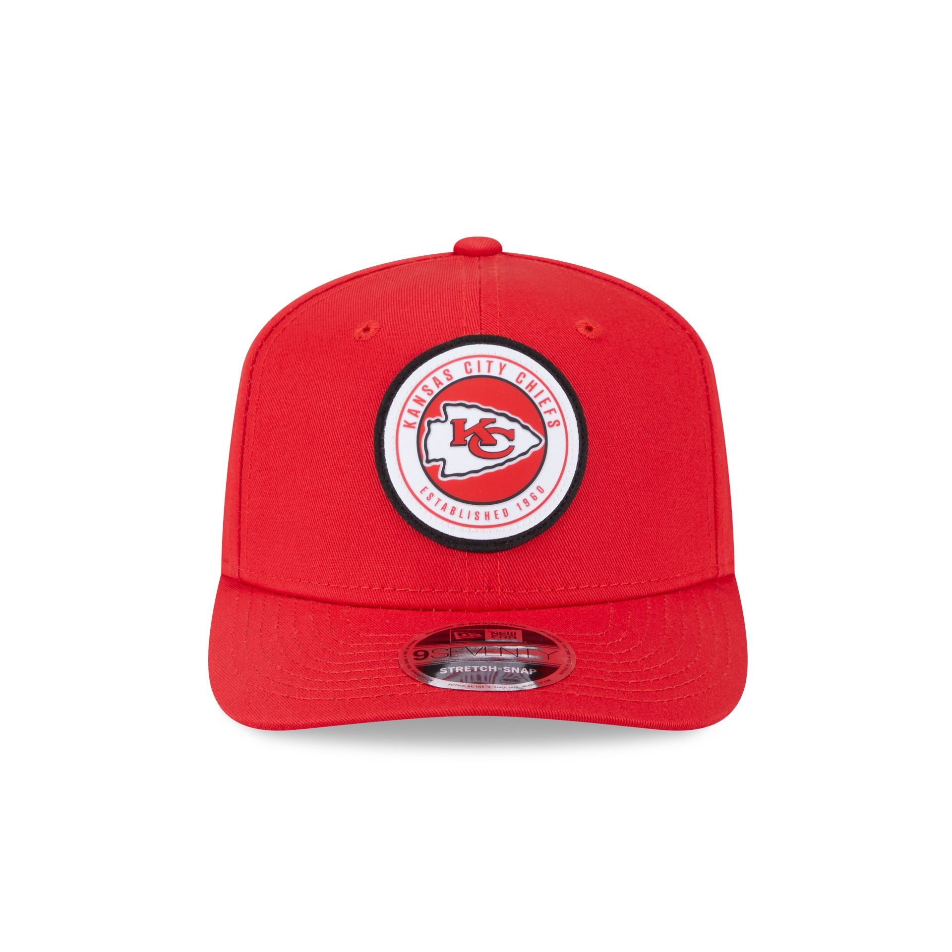 Kansas City Chiefs Circle Patch 9SEVENTY Stretch-Snap Hat - Image 2