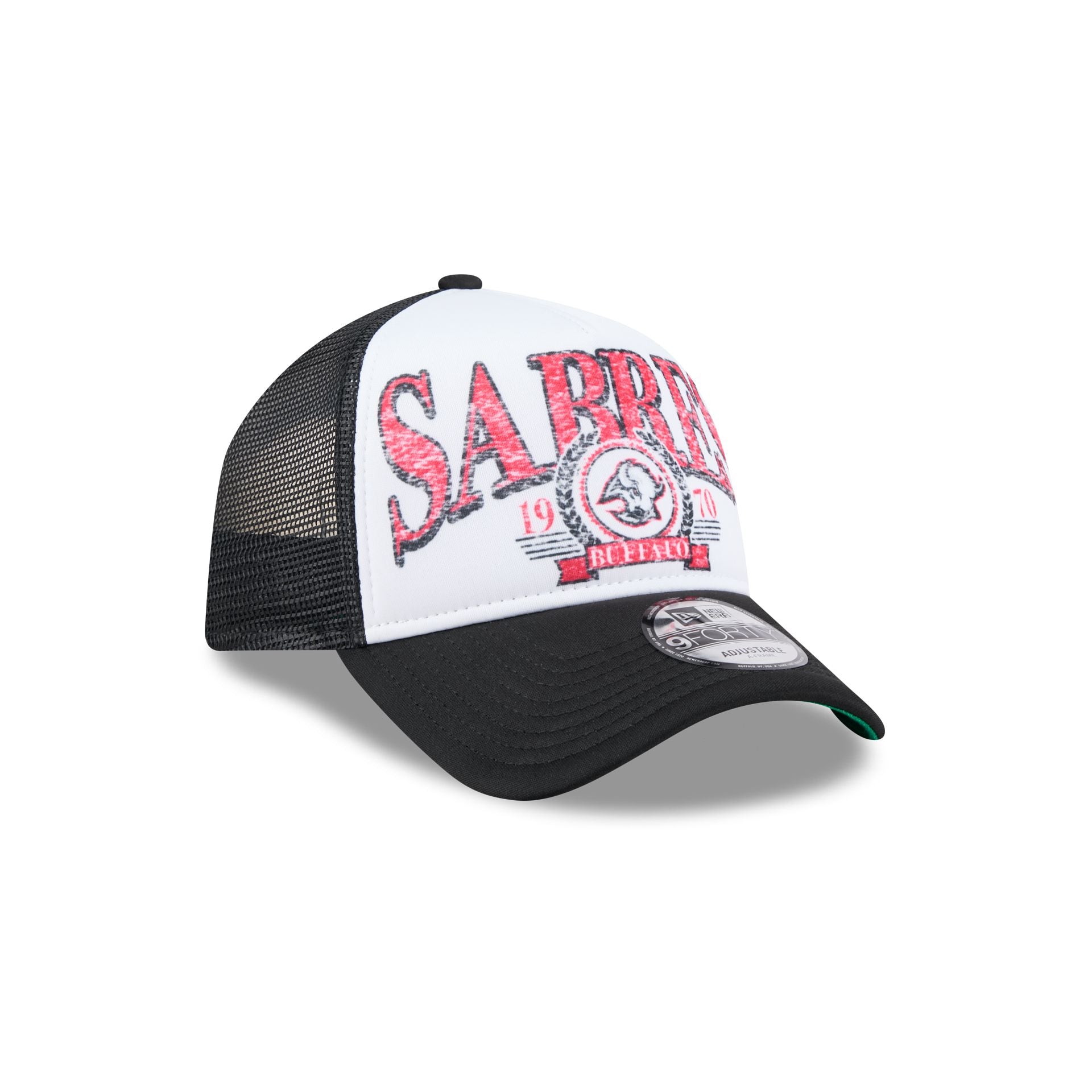 Buffalo Sabres Distressed Alternate 9FORTY A-Frame Trucker Hat - Image 3