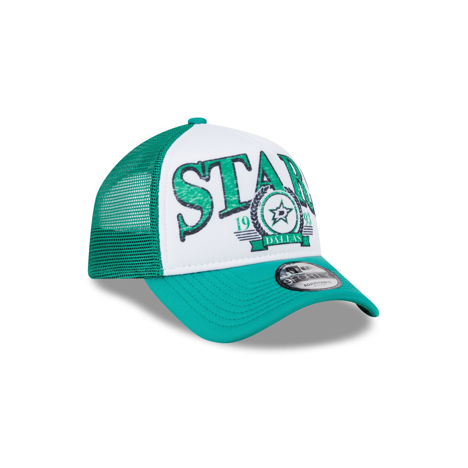 Dallas Stars Distressed 9FORTY A-Frame Trucker Hat - Image 3