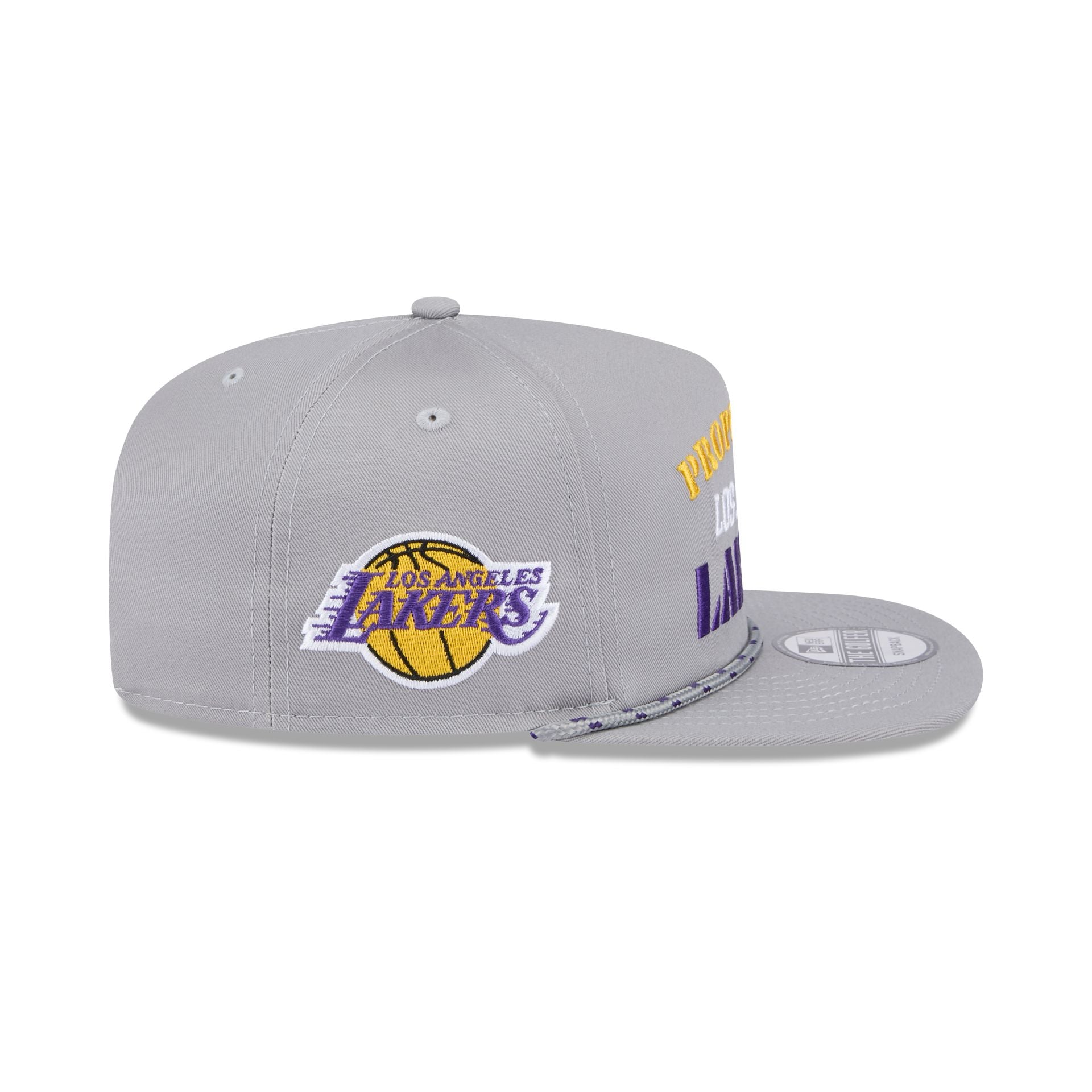 Los Angeles Lakers Vintage Gray Rope Golfer Hat - Image 4