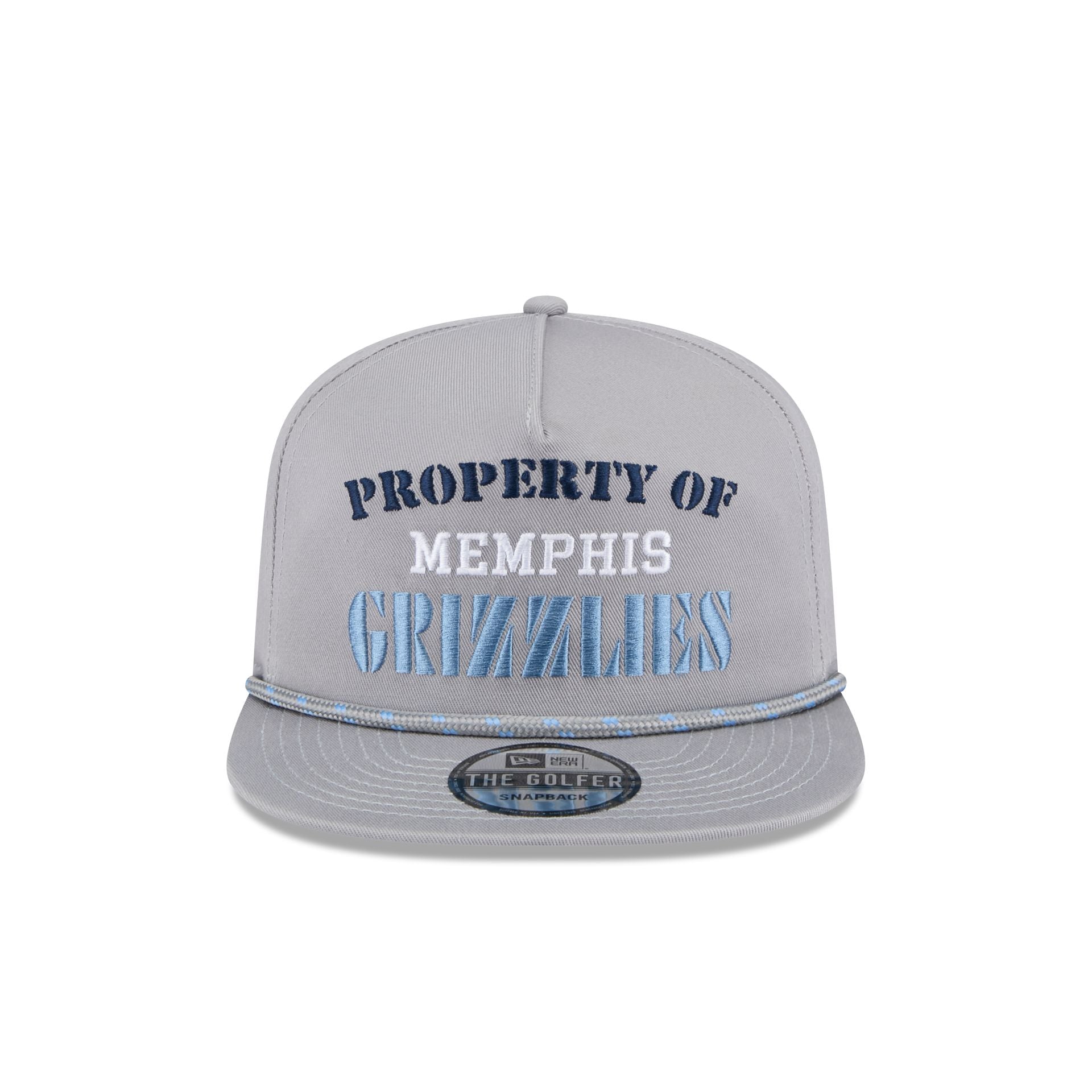 Memphis Grizzlies Vintage Gray Rope Golfer Hat - Image 2