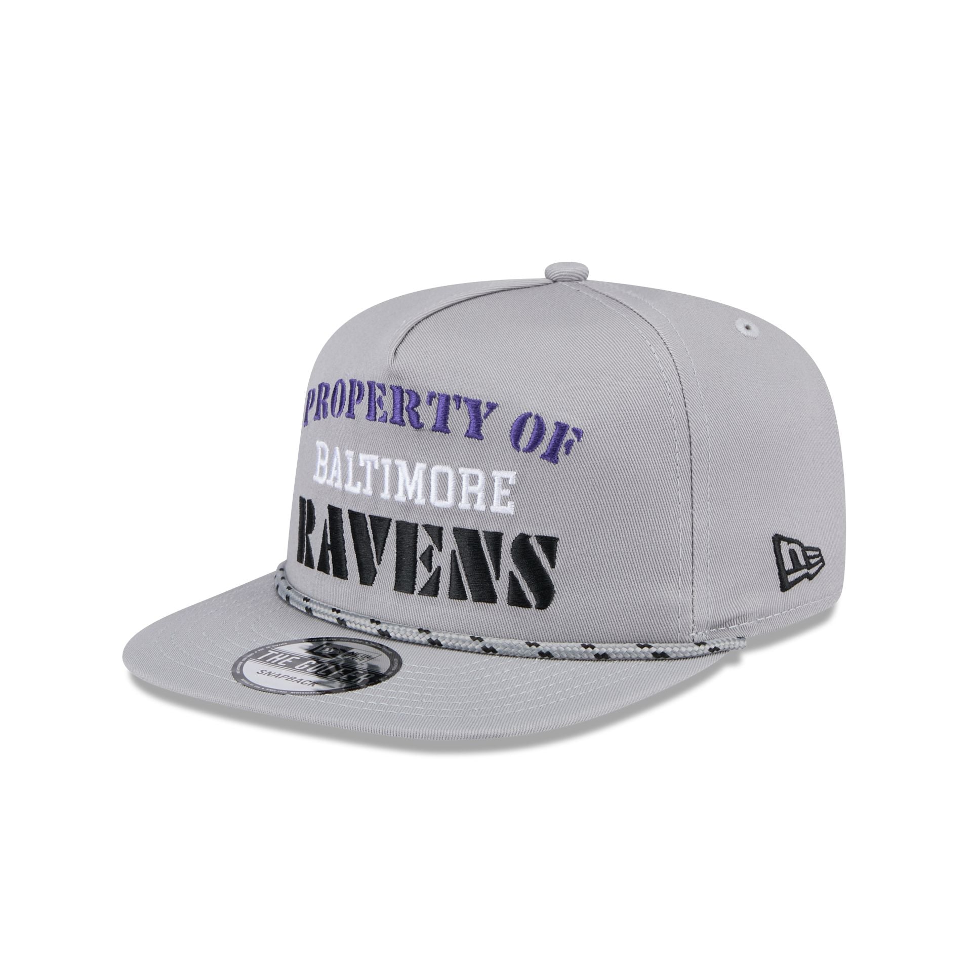 Baltimore Ravens Vintage Gray Rope Golfer Hat - Image 3