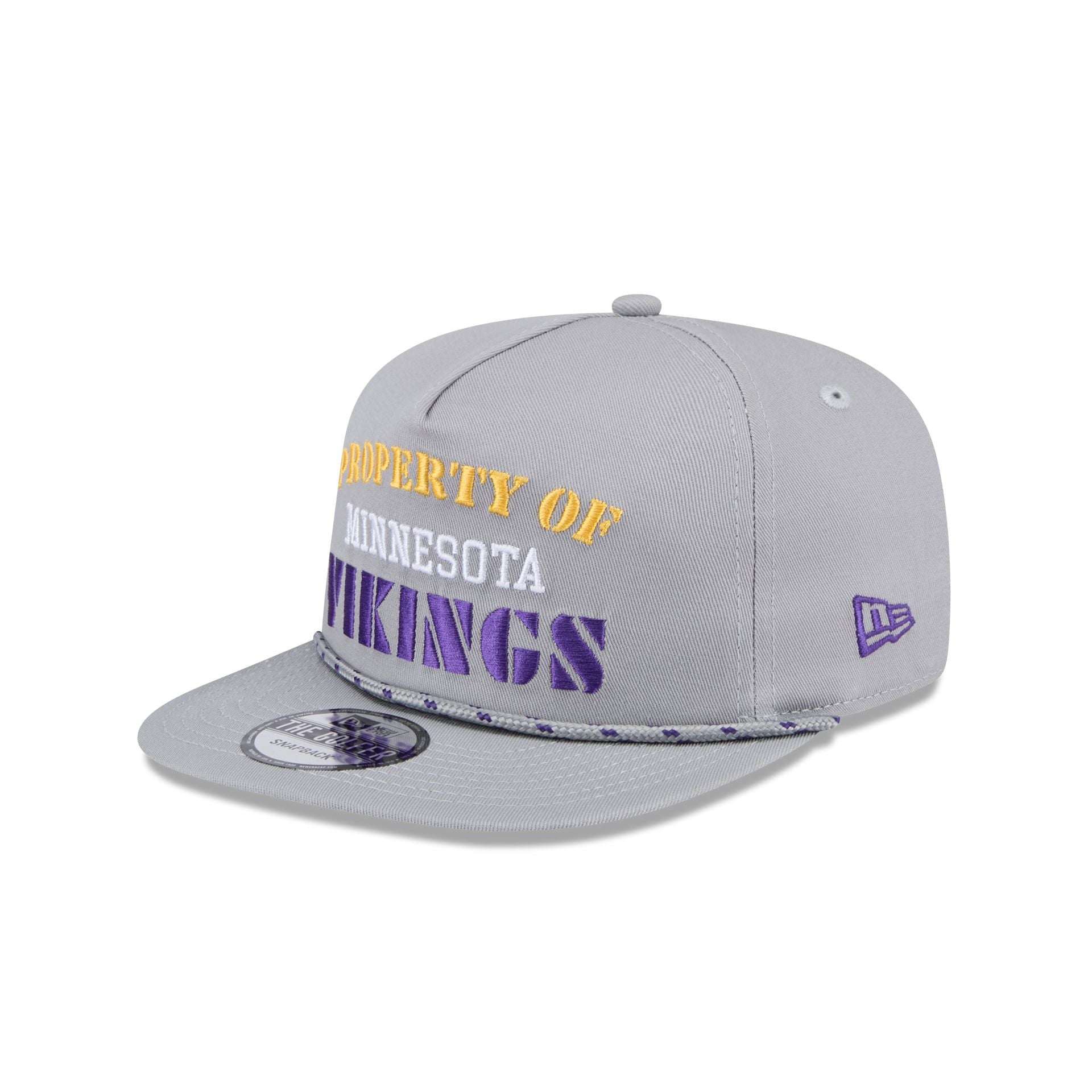 Minnesota Vikings Vintage Gray Rope Golfer Hat - Image 3