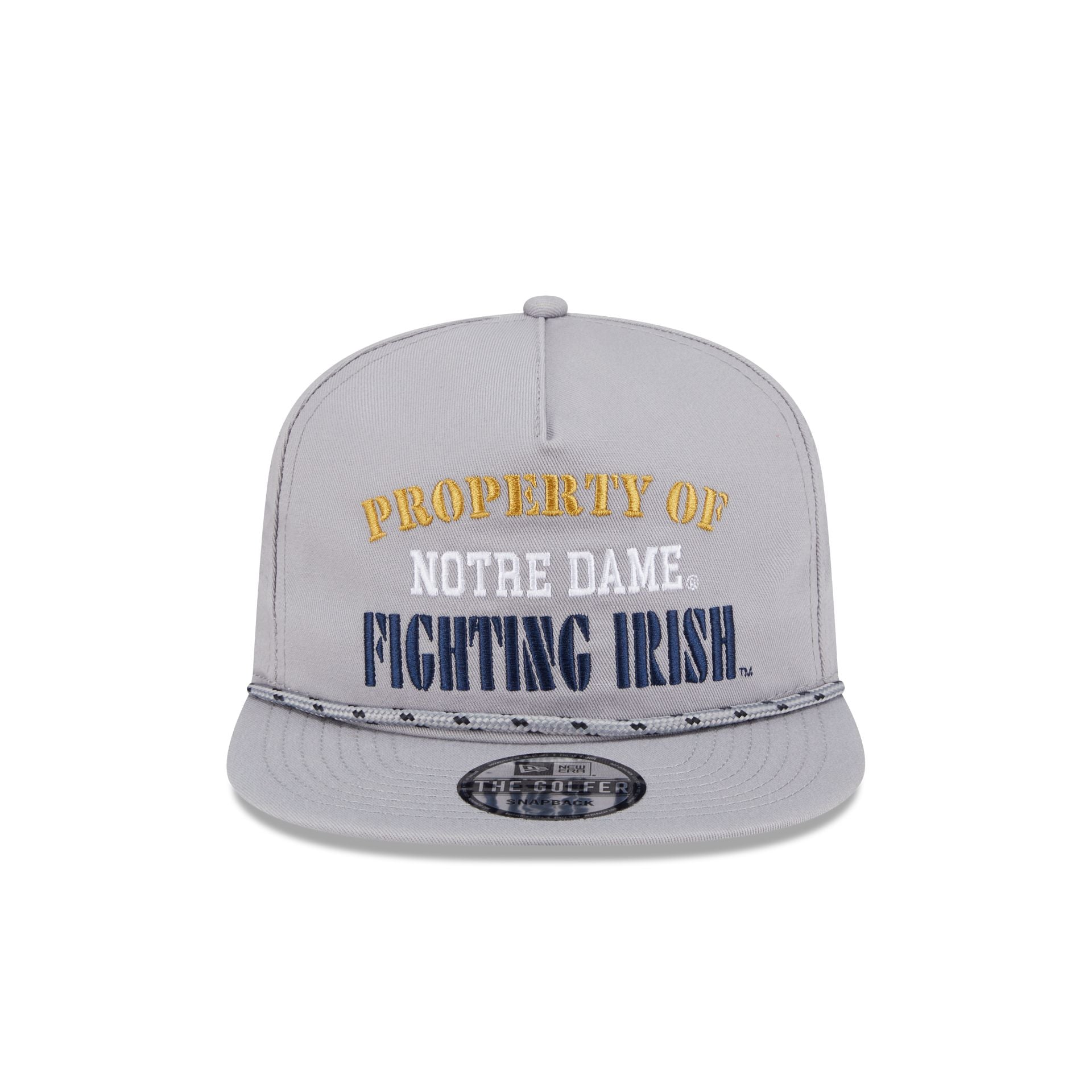 Notre Dame Fighting Irish Vintage Gray Rope Golfer Hat - Image 2