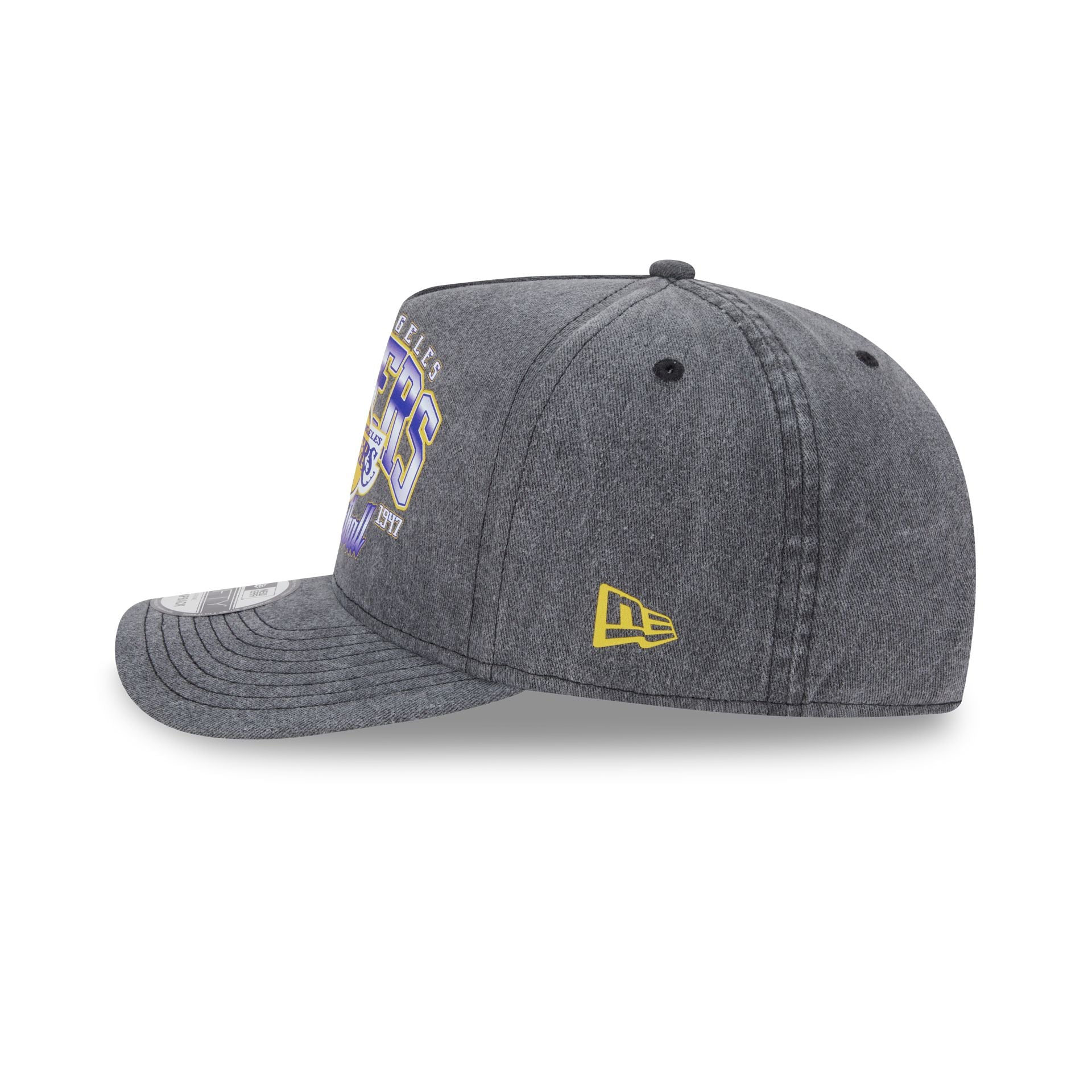 Los Angeles Lakers Washed 9FIFTY A-Frame Snapback Hat - Image 4
