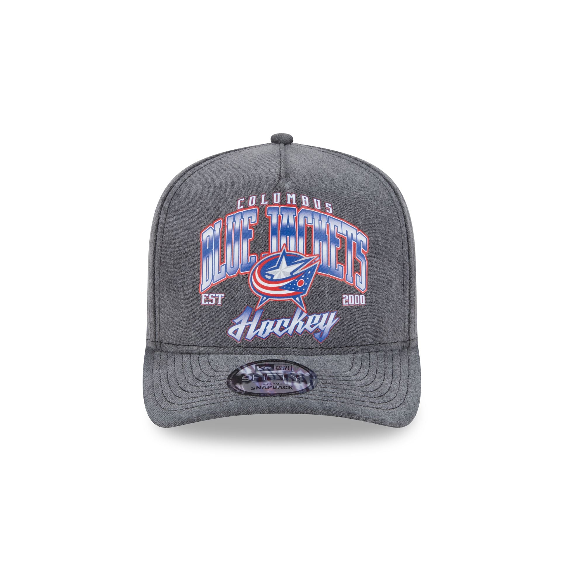 Columbus Blue Jackets Washed 9FIFTY A-Frame Snapback Hat - Image 2