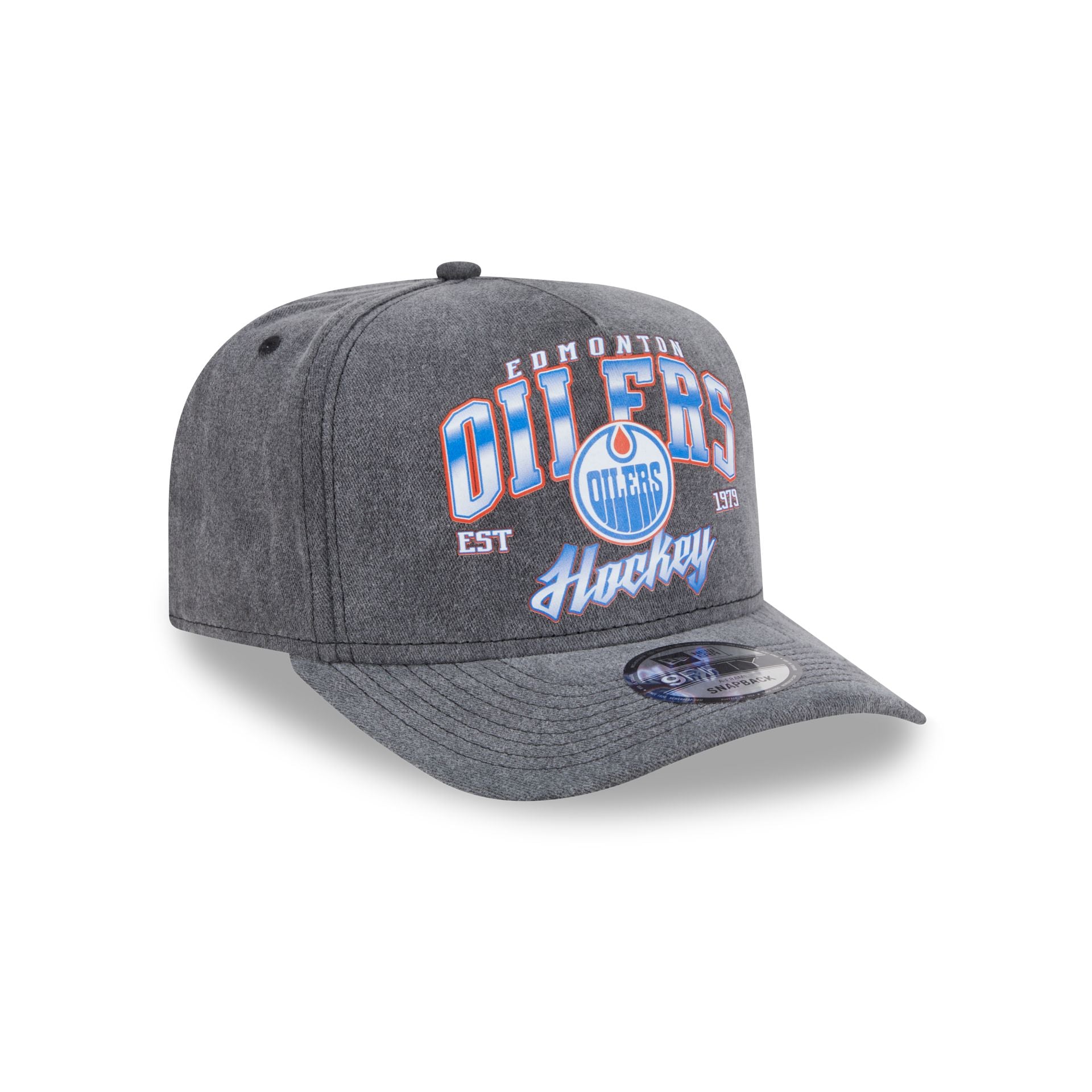 Edmonton Oilers Washed 9FIFTY A-Frame Snapback Hat - Image 3