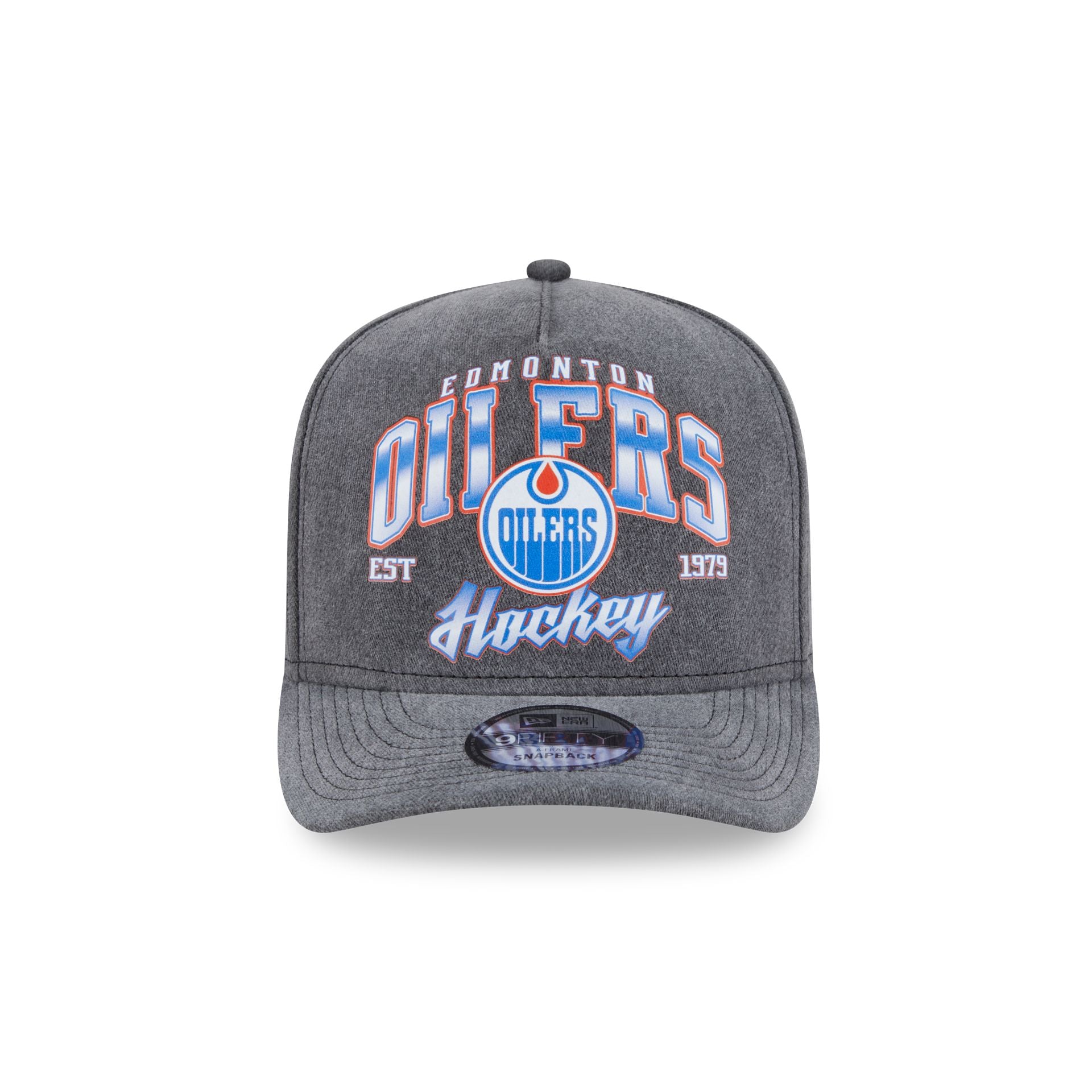 Edmonton Oilers Washed 9FIFTY A-Frame Snapback Hat - Image 2