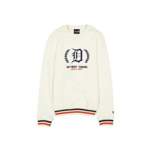 Detroit Tigers Throwback Chrome White Crewneck