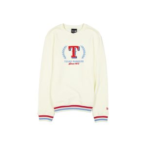 Texas Rangers Throwback Chrome White Crewneck