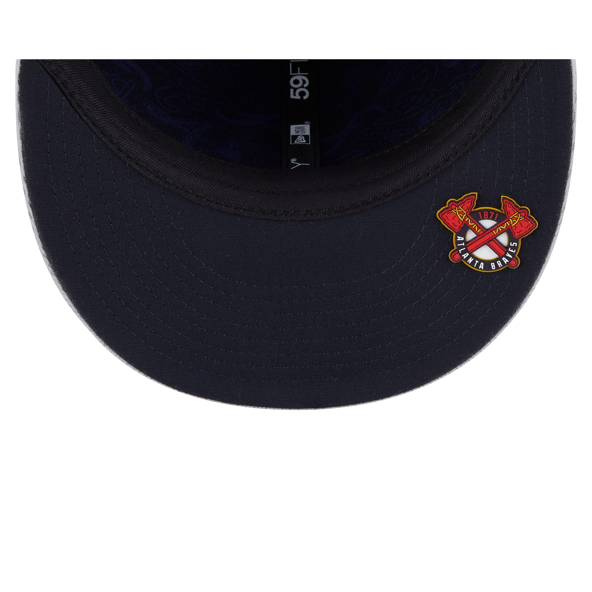 Atlanta Braves 2025 Clubhouse Gray 59FIFTY Fitted Hat - Image 7