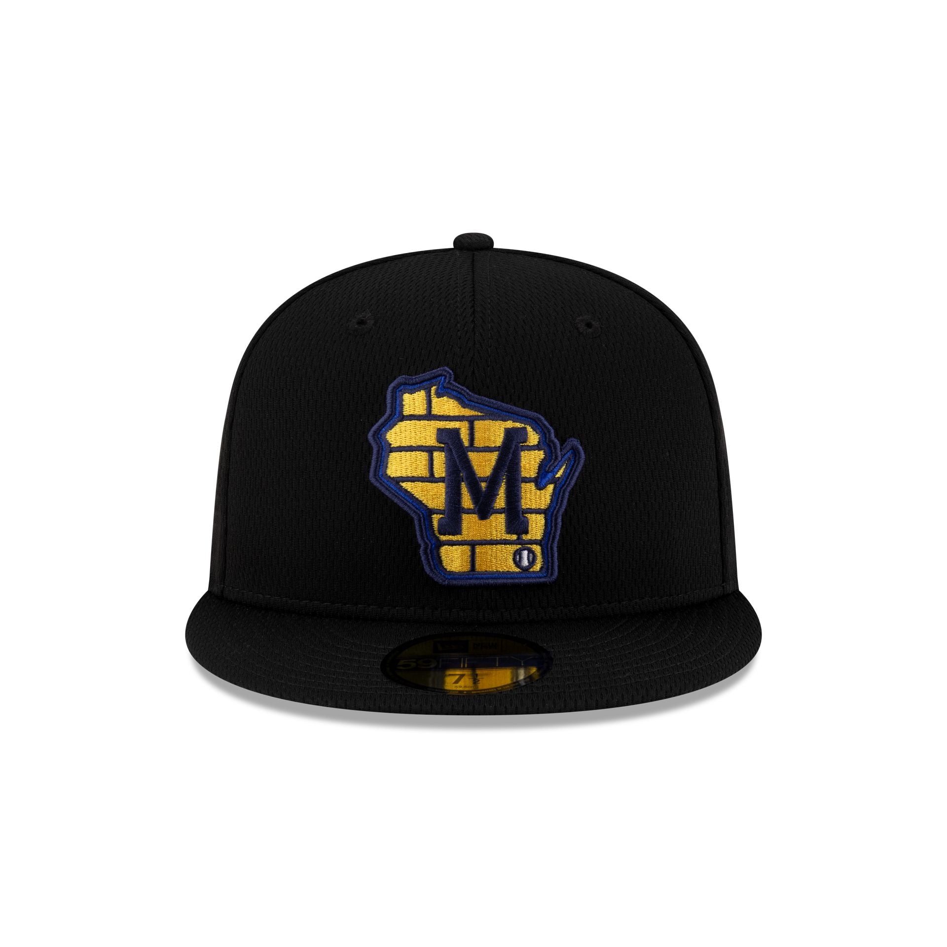 Milwaukee Brewers 2025 Clubhouse Alt Black 59FIFTY Fitted Hat - Image 2