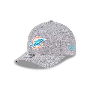 Miami Dolphins Cotton Weave Gray 9FORTY M-Crown A-Frame Snapback Hat