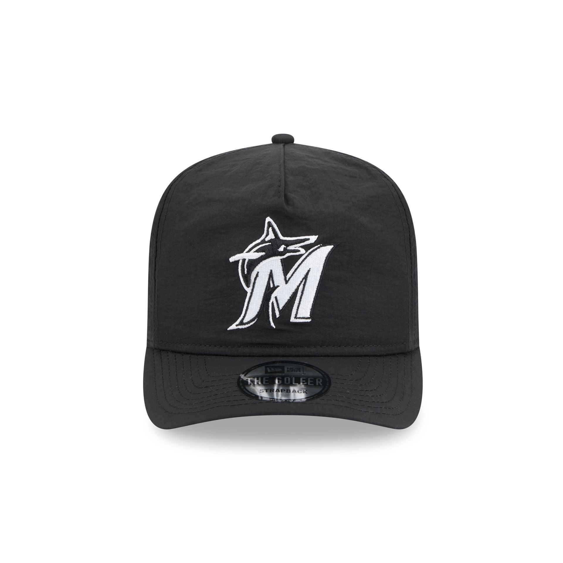 Miami Marlins Everyday Nylon Black Golfer Hat - Image 2